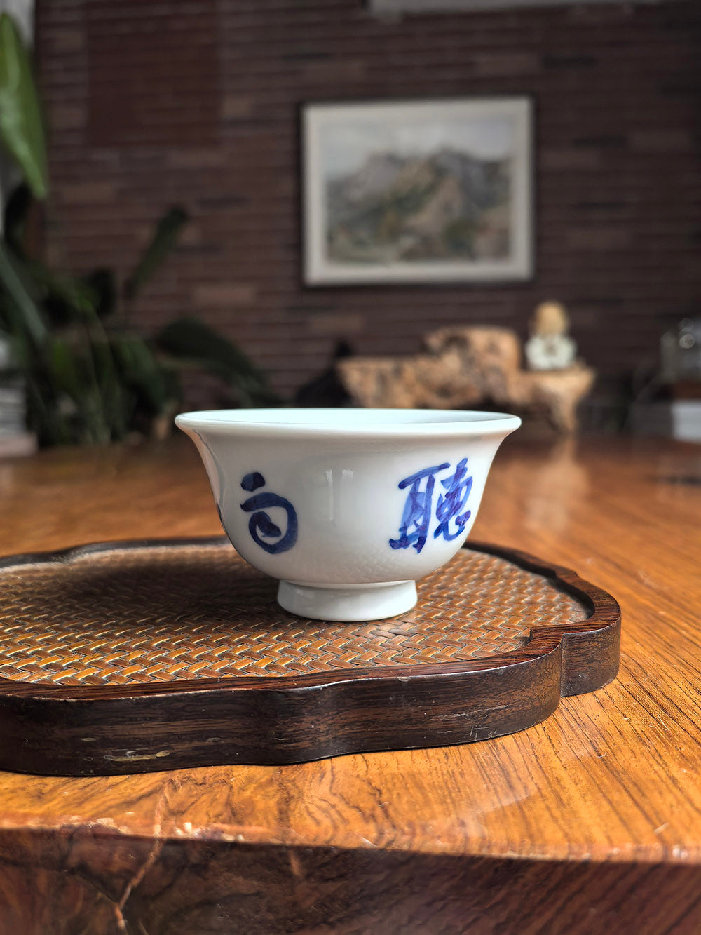 Jingdezhen Handmade Qingbai Porcelain "Press-Hand" (Ya Shou) Tea Cup