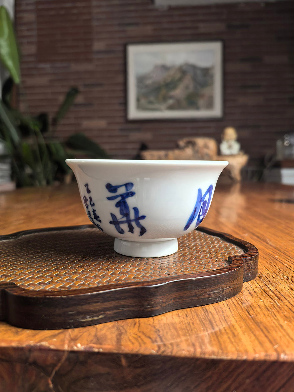 Jingdezhen Handmade Qingbai Porcelain 'Press-Hand' Tea Cup
