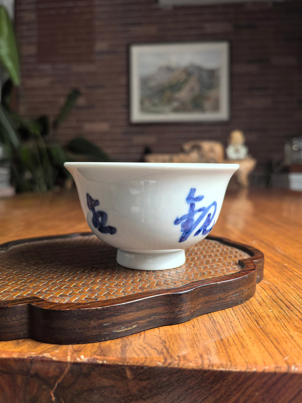 Jingdezhen Handmade Qingbai Porcelain 'Press-Hand' Tea Cup