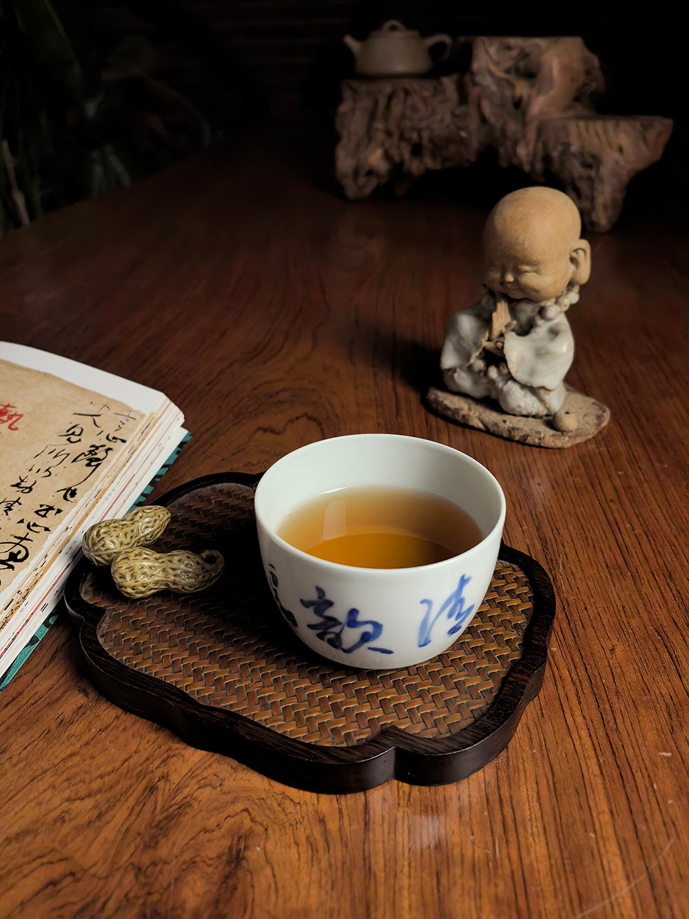 Jingdezhen Handmade Qingbai Porcelain Folded-Base Tea Cup