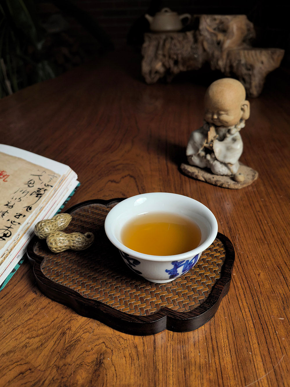 Jingdezhen Handmade Qingbai Porcelain "Press-Hand" (Ya Shou) Tea Cup