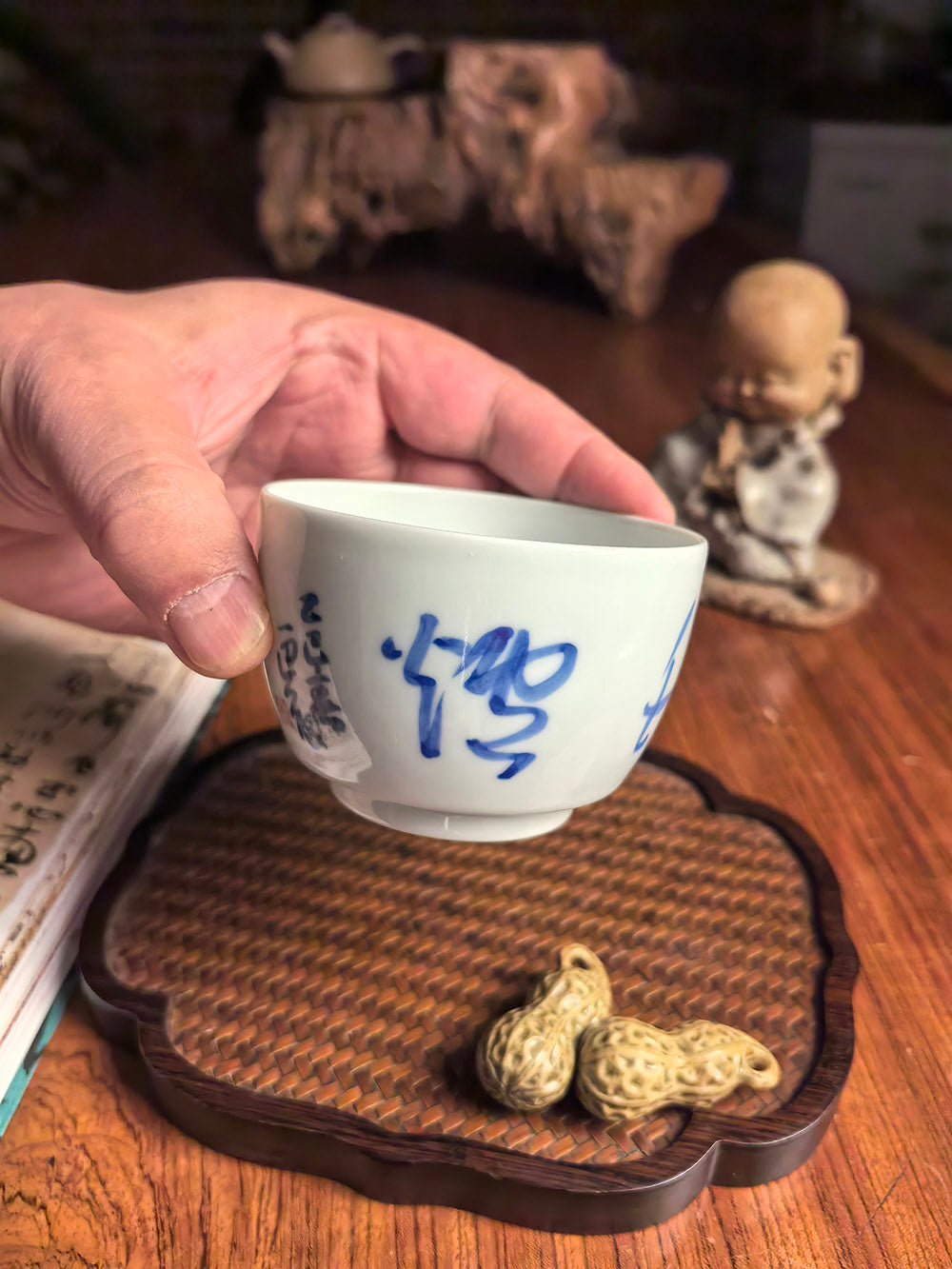 Hand-Thrown Jingdezhen Qingbai (Yingqing) Porcelain Folded-Base Tea Cup