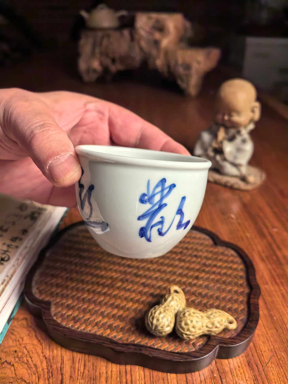 Hand-Thrown Jingdezhen Qingbai (Yingqing) Porcelain Cylindrical Tea Cup