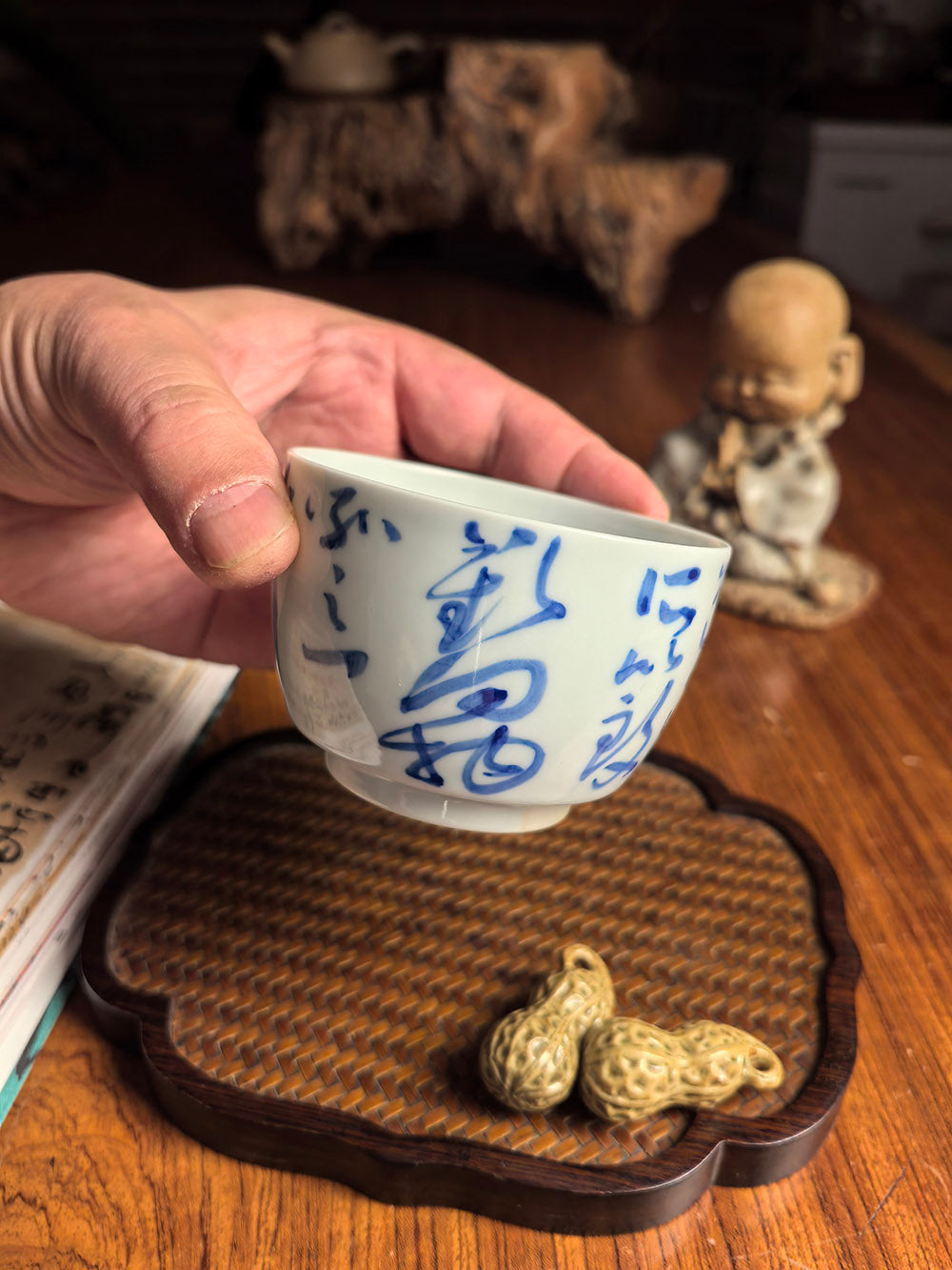 Hand-Thrown Jingdezhen Qingbai (Yingqing) Porcelain Folded-Base Tea Cup