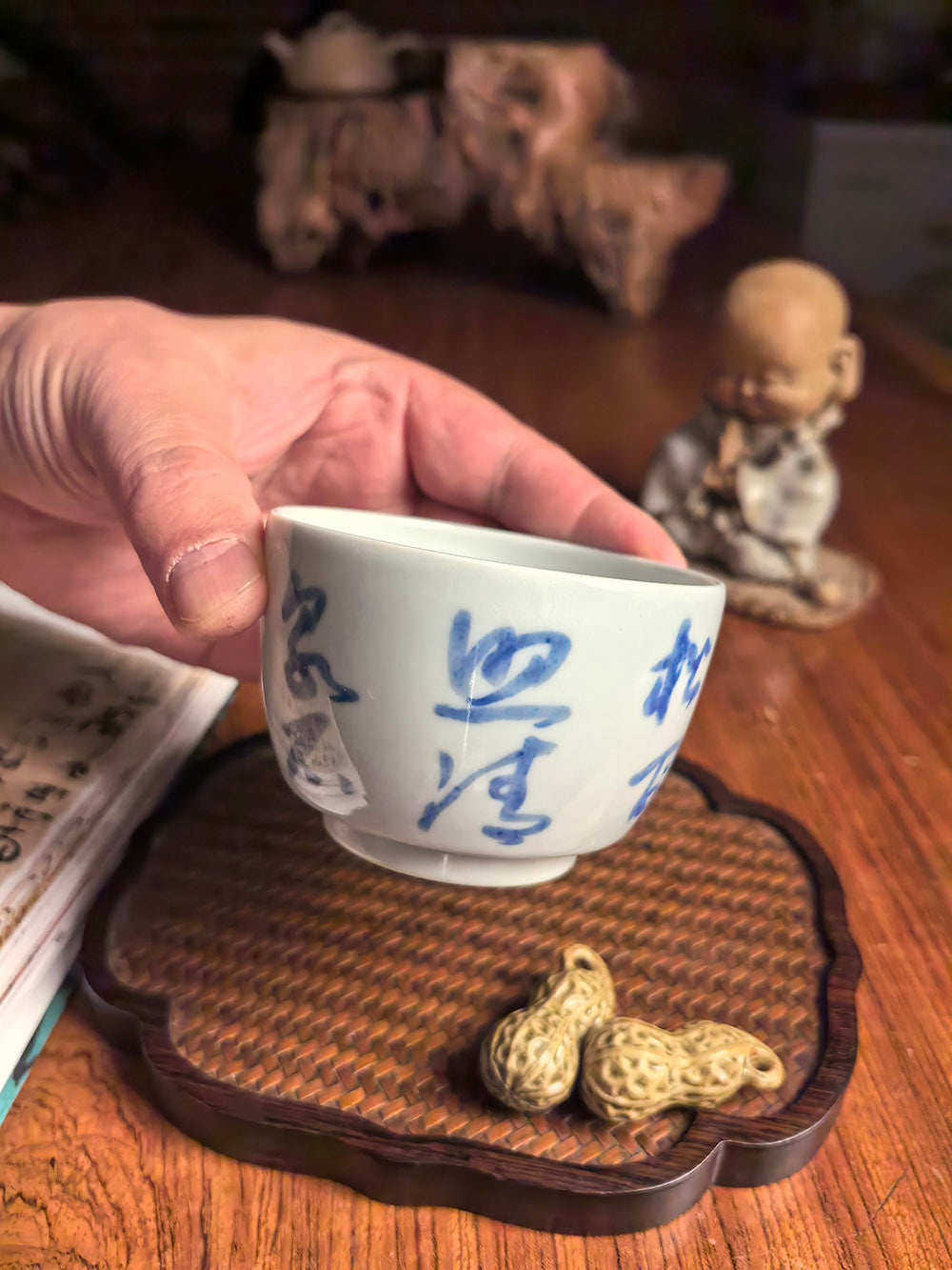 Jingdezhen Hand-Thrown Qingbai (Yingqing) Porcelain Folded-Base Tea Cup