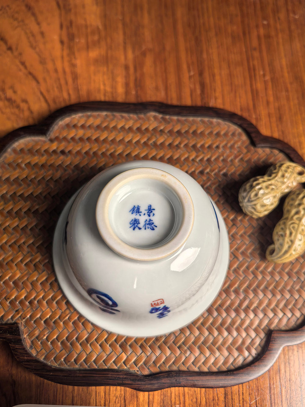 Jingdezhen Handmade Qingbai Porcelain "Press-Hand" (Ya Shou) Tea Cup
